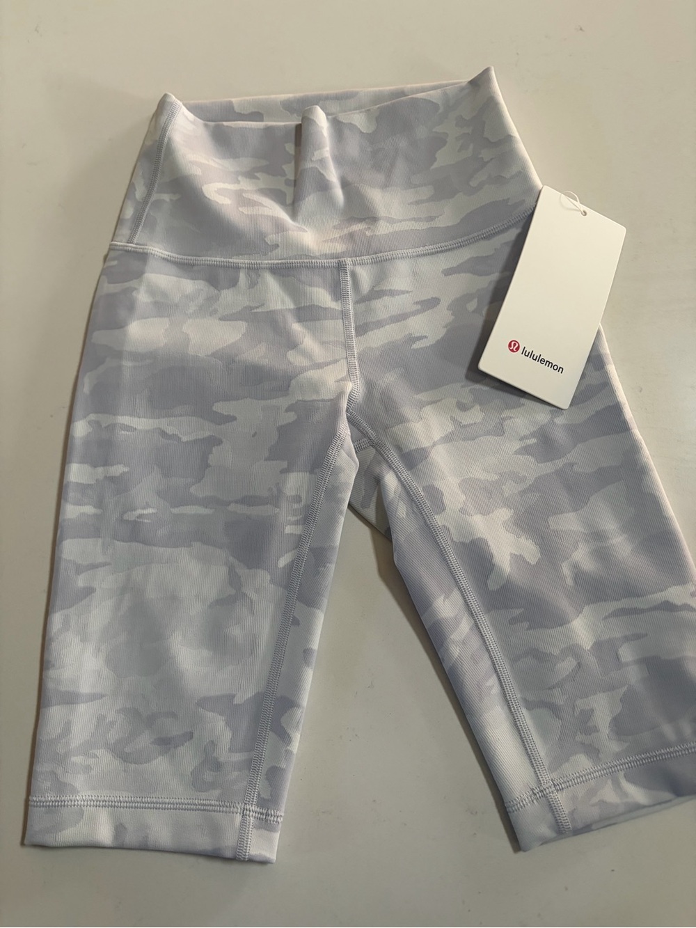 lululemon athletica White Camo High-Rise Bike Shorts